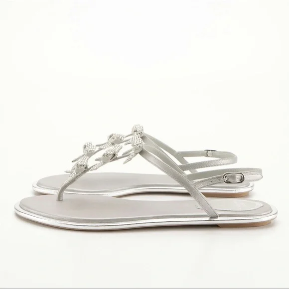 Rene Caovilla Caterina Sandals with Bow Detail